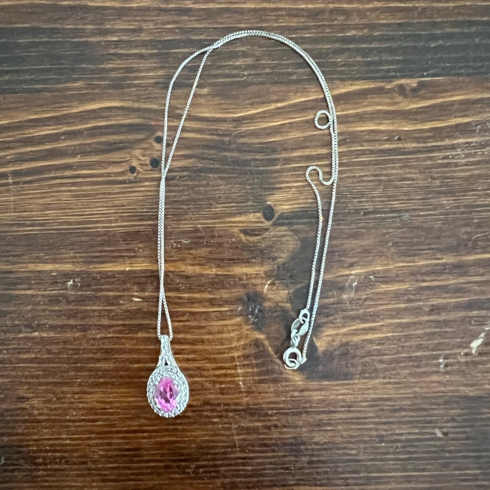 Lab Created Pink Sapphire And Lab Created White S… - image 3